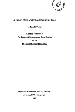 A History of the Walter Scott Publishing House