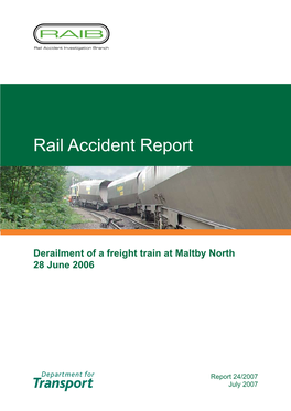 Rail Accident Report