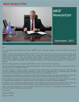 MKSF NEWSLETTER September, 2017