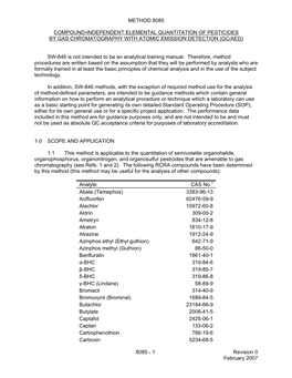 Method 8085: Compound-Independent Elemental