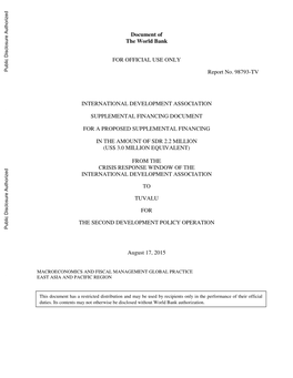 World Bank Document