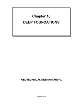 Chapter 16 – Deep Foundations