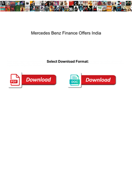 Mercedes Benz Finance Offers India
