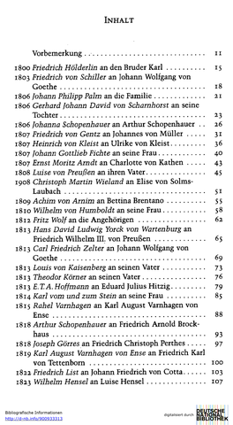 Vorbemerkung . N 1800 Friedrich Hölderlin an Den Bruder Karl 15