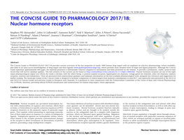 Nuclear Hormone Receptors