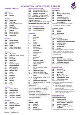 Gems System – Gccf Sections & Breeds