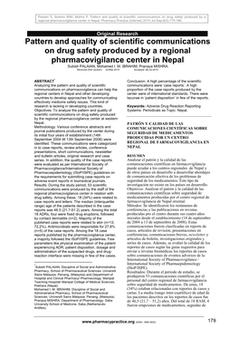 Pattern and Quality of Scientific Communications on Drug Safety Produced by a Regional Pharmacovigilance Center in Nepal