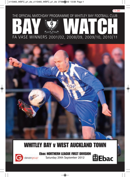 WHITLEY BAY V WEST AUCKLAND TOWN