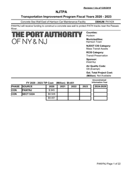 Transportation Improvement Program Fiscal Years 2020 - 2023