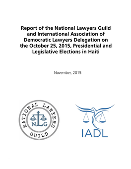 Report of the National Lawyers Guild and International Association Of