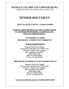 Tender Document