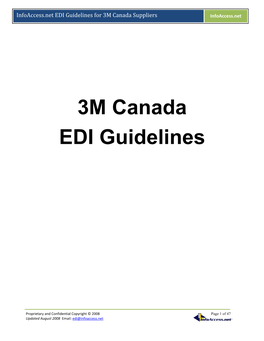 3M Canada EDI Guidelines