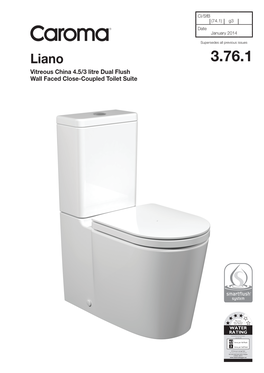 Vitreous China 4.5/3 Litre Dual Flush Wall Faced Close-Coupled Toilet Suite