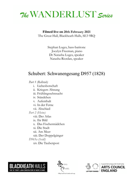 IDAGIO Schwanengesang Programme