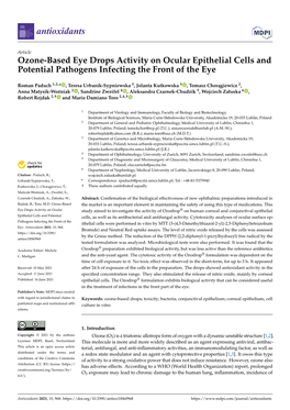 Ozone-Based Eye Drops Activity on Ocular Epithelial Cells and Potential Pathogens Infecting the Front of the Eye