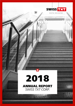 2018 Annual Report Swiss Txt Corp. Swiss Txt Corp