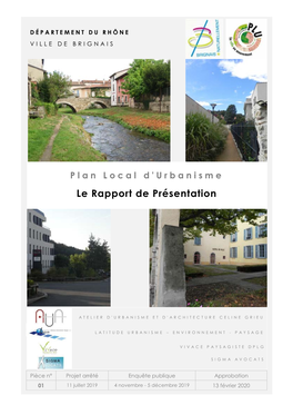 Le Rapport De Présentation