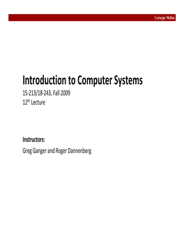 Signals  Kernel Software This Lecture  Non‐Local Jumps  Application Code Carnegie Mellon Today