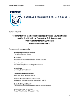 NRDC Comments August 2015