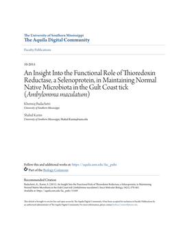 An Insight Into the Functional Role of Thioredoxin Reductase, A