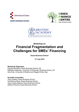 Financial Fragmentation and Challenges for Smes' Financing