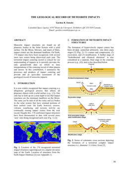 The Geological Record of Meteorite Impacts