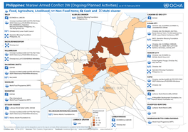 Philippines: Marawi Armed Conflict 3W (Ongoing/Planned Activities) As of 15 February 2018