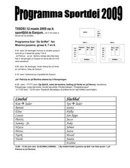 Programma Sportdei 2008