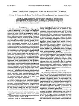 Some Comparisons of Impact Craters on Mercury and the Moon