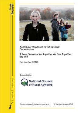 Analysis of Responses to the National Consultation a Rural Conversation