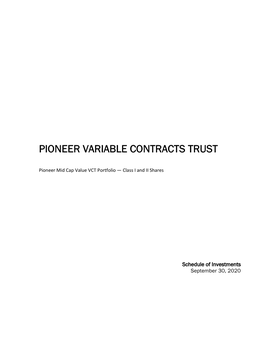 Pioneer Variable Contracts Trust