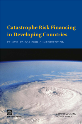 Catastrophe Risk Financing in Developing Countries