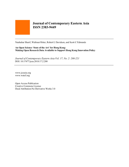 Journal of Contemporary Eastern Asia ISSN 2383-9449