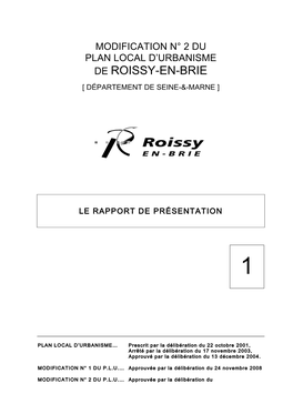 Rapport De Présentation 1