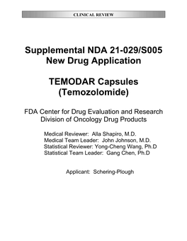 N21-029 S005 Temozolomide Statistical BPCA