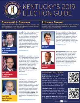 Kentucky's 2019 Election Guide