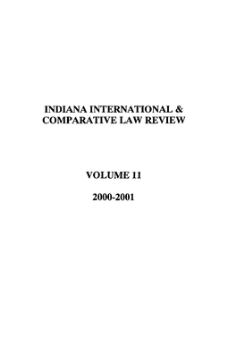 Indiana International & Comparative Law Review
