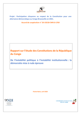 TLP Congo Etude Des Constitutions De La République Du Congo