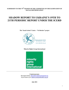 Shadow Report to Ukraine's 19Th to 21Th Periodic