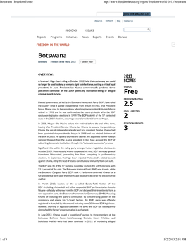 Botswana | Freedom House