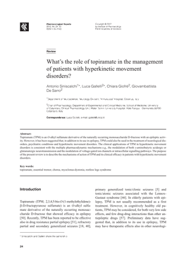 What's the Role of Topiramate in the Management of Patients With