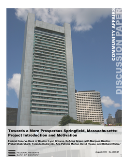 Towards a More Prosperous Springfield, Massachusetts: Project