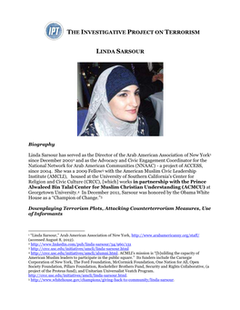 The Investigative Project on Terrorism Linda Sarsour