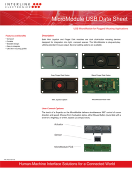 Micromodule USB Data Sheet