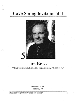 Cave Spring Invitational II Ji Irass