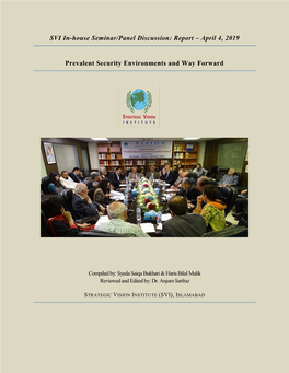 SVI In-House Seminar/Panel Discussion: Report – April 4, 2019