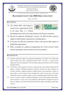 Background on the Ihh Organization