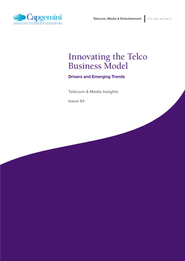 Innovating the Telco Business Model Drivers and Emerging Trends
