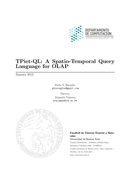 Tpiet-QL: a Spatio-Temporal Query Language for OLAP