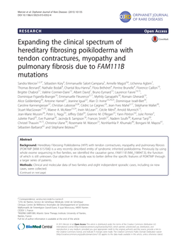 Expanding the Clinical Spectrum of Hereditary Fibrosing Poikiloderma